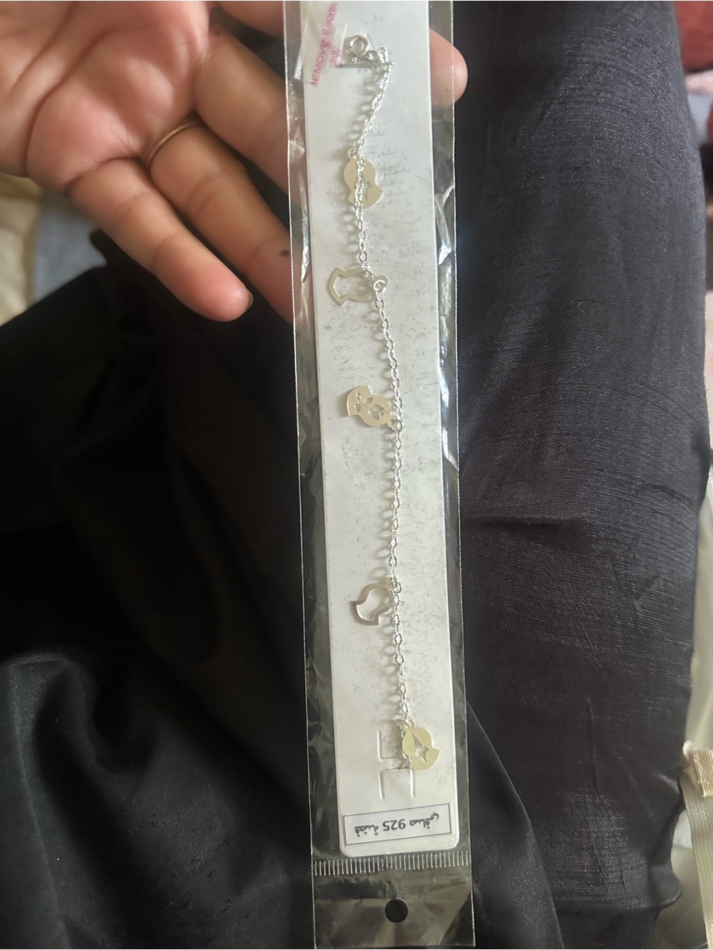 Prophetic sandal Yemeni Sterling Silver Charm bracelet  - Silver